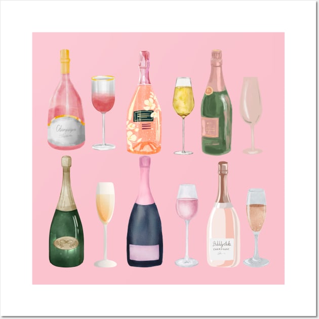 Champagne Lovers Wall Art by AJDesignsstuff